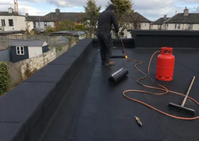 bottle of roofing gas on the roof in dublin north customer house